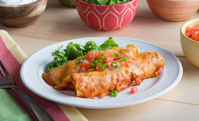 After the holidays, it’s fun to kick up the flavor and use leftover turkey with an easy enchilada dinner the whole family with love.